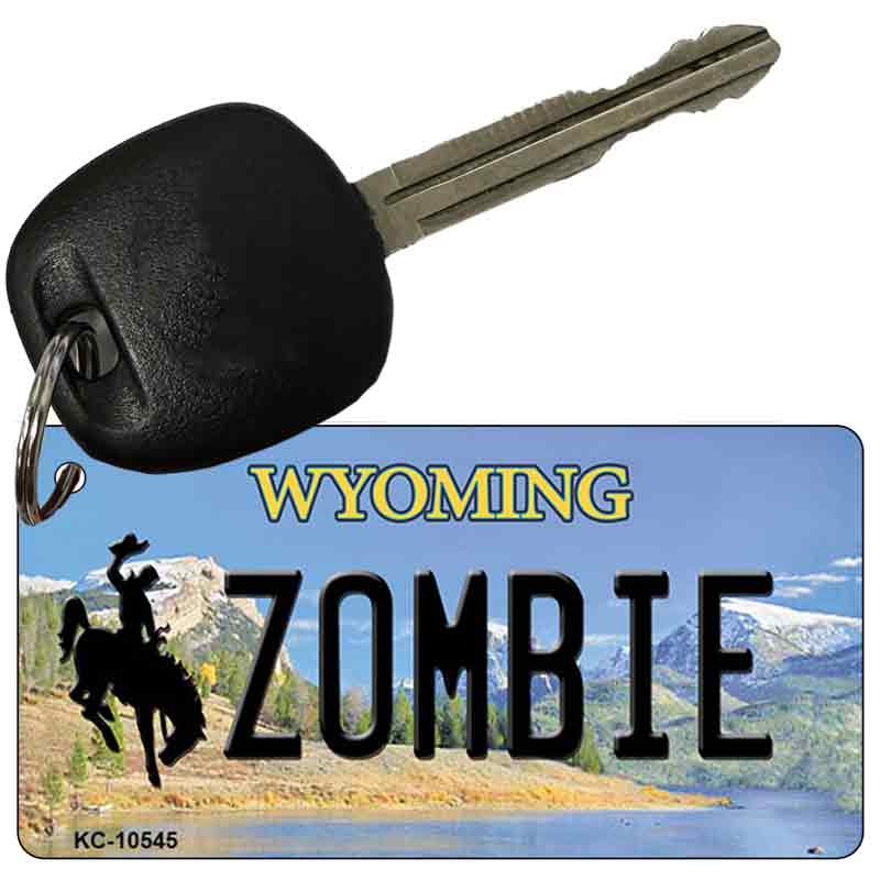 Zombie Wyoming State License Plate Tag Key Chain KC-10545