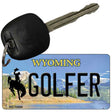 Golfer Wyoming State License Plate Tag Key Chain KC-10556