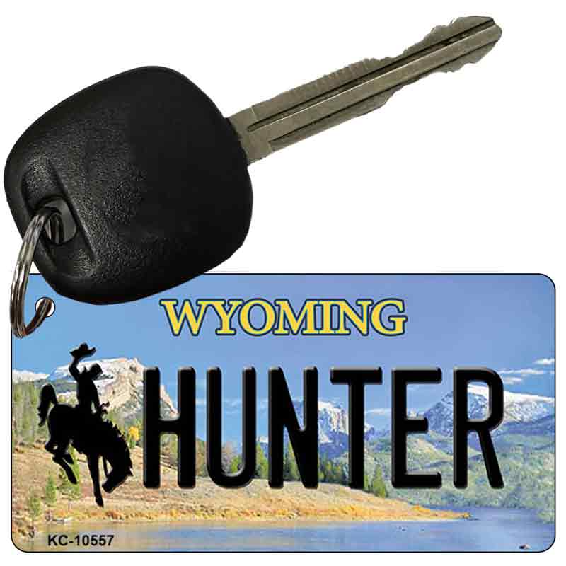 Hunter Wyoming State License Plate Tag Key Chain KC-10557