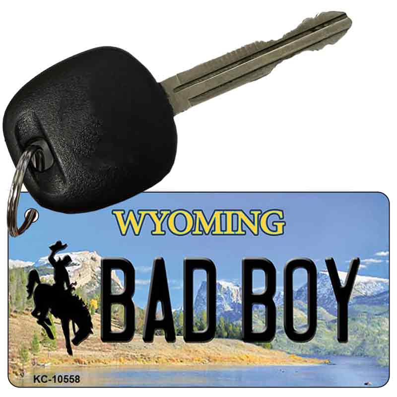 Bad Boy Wyoming State License Plate Tag Key Chain KC-10558