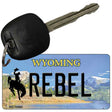 Rebel Wyoming State License Plate Tag Key Chain KC-10562