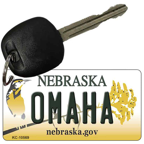 Omaha Nebraska State License Plate Tag Novelty Key Chain KC-10569