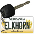 Elkhorn Nebraska State License Plate Tag Novelty Key Chain KC-10574