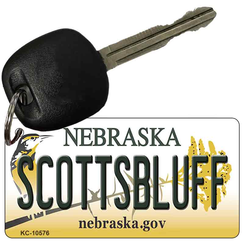 Scottsbluff Nebraska State License Plate Tag Novelty Key Chain KC-10576