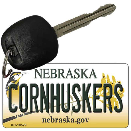 Cornhuskers Nebraska State License Plate Tag Novelty Key Chain KC-10579