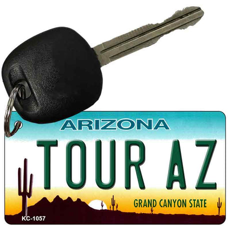 Tour AZ Arizona State License Plate Tag Key Chain KC-1057