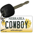 Cowboy Nebraska State License Plate Tag Novelty Key Chain KC-10582