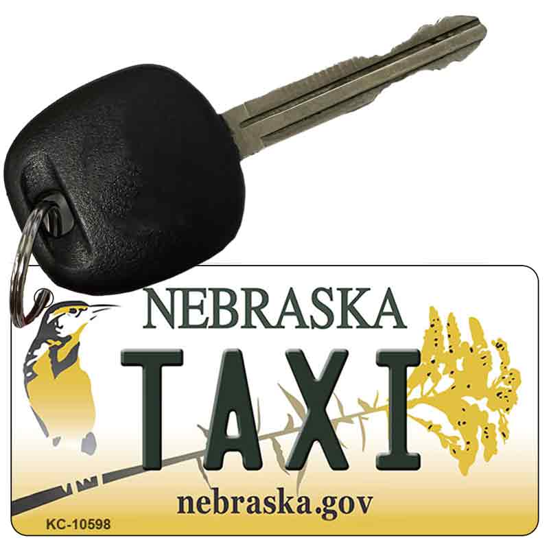 Taxi Nebraska State License Plate Tag Novelty Key Chain KC-10598