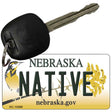 Native Nebraska State License Plate Tag Novelty Key Chain KC-10599