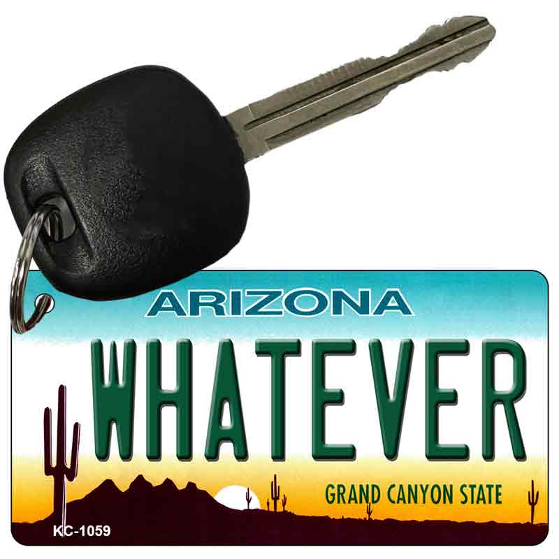 Whatever Arizona State License Plate Tag Key Chain KC-1059