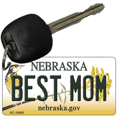 Best Mom Nebraska State License Plate Tag Novelty Key Chain KC-10605