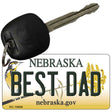 Best Dad Nebraska State License Plate Tag Novelty Key Chain KC-10606