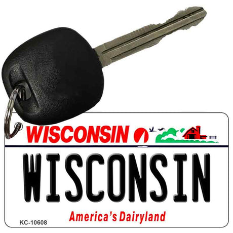 Wisconsin License Plate Tag Novelty Key Chain KC-10608