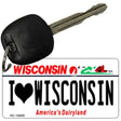 I Love Wisconsin License Plate Tag Novelty Key Chain KC-10609