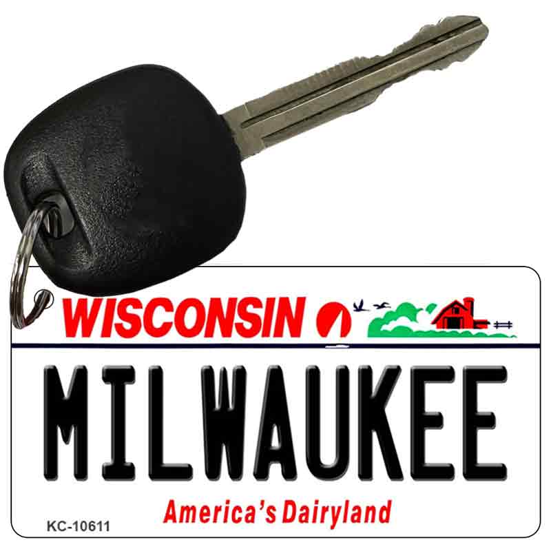 Milwaukee Wisconsin License Plate Tag Novelty Key Chain KC-10611