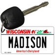 Madison Wisconsin License Plate Tag Novelty Key Chain KC-10612