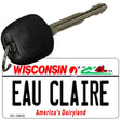 Eau Claire Wisconsin License Plate Tag Novelty Key Chain KC-10615