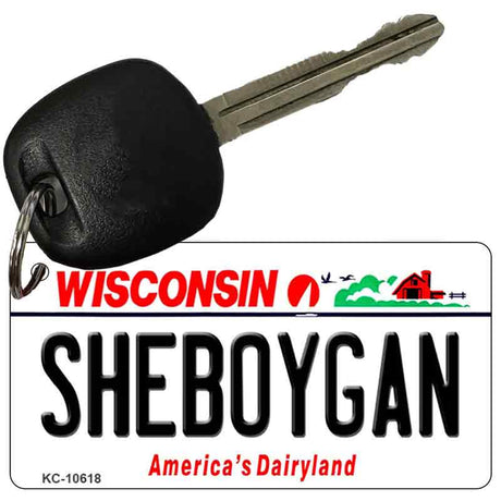 Sheboygan Wisconsin License Plate Tag Novelty Key Chain KC-10618