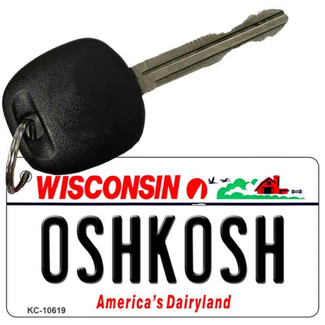 Oshkosh Wisconsin License Plate Tag Novelty Key Chain KC-10619