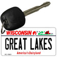 Great Lakes Wisconsin License Plate Tag Novelty Key Chain KC-10621