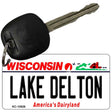 Lake Dalton Wisconsin License Plate Tag Novelty Key Chain KC-10626