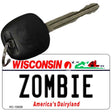 Zombie Wisconsin License Plate Tag Novelty Key Chain KC-10639