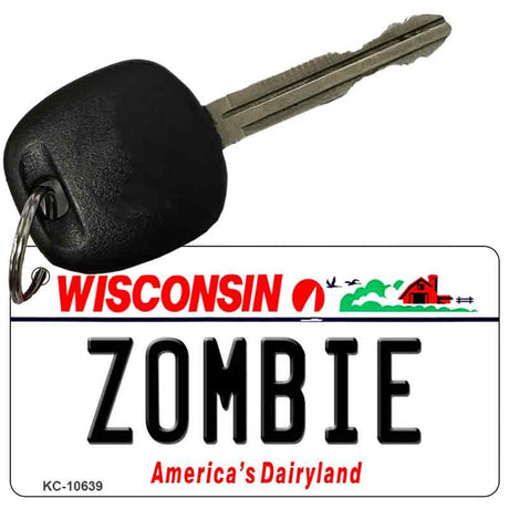 Zombie Wisconsin License Plate Tag Novelty Key Chain KC-10639