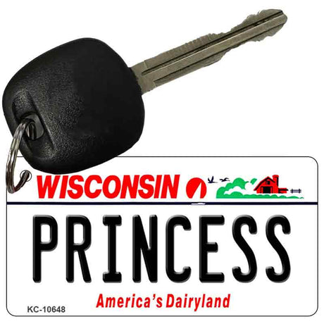 Princess Wisconsin License Plate Tag Novelty Key Chain KC-10648