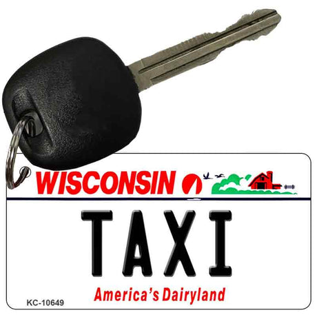 Taxi Wisconsin License Plate Tag Novelty Key Chain KC-10649