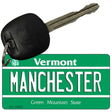 Manchester Vermont License Plate Tag Novelty Key Chain KC-10663