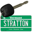 Stratton Vermont License Plate Tag Novelty Key Chain KC-10664