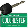 Colchester Vermont License Plate Tag Novelty Key Chain KC-10666