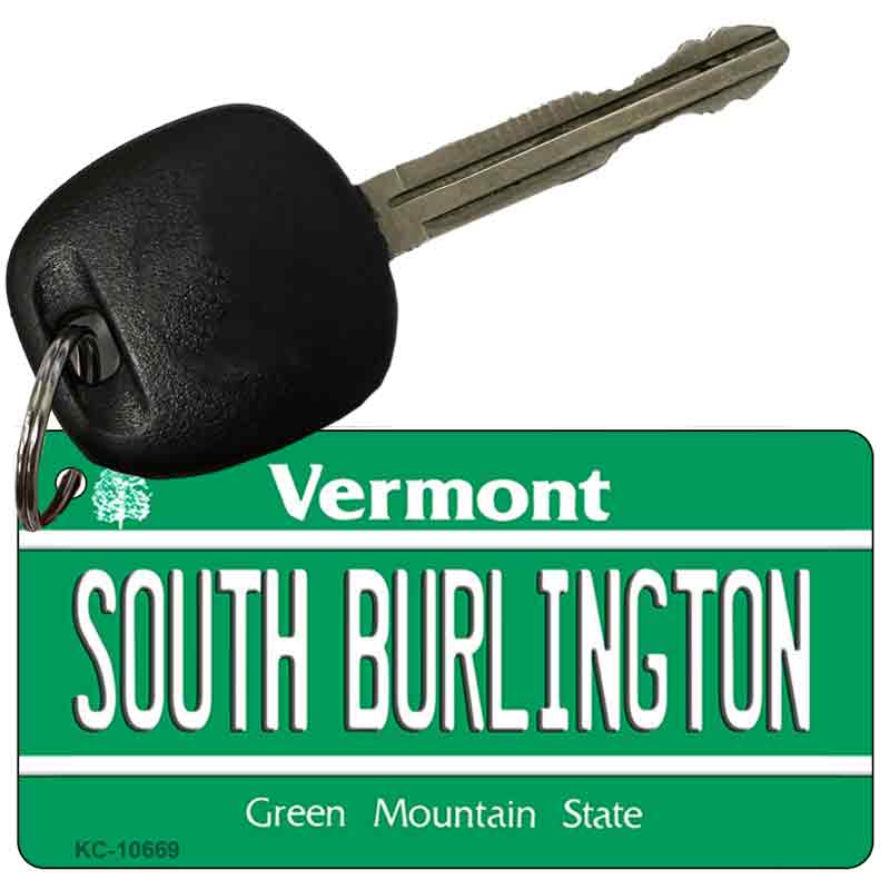 South Burlington Vermont License Plate Tag Novelty Key Chain KC-10669