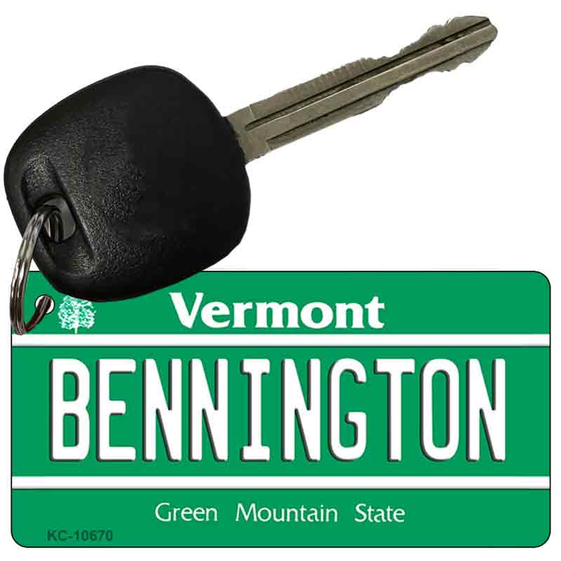 Bennington Vermont License Plate Tag Novelty Key Chain KC-10670