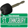 St Johnsbury Vermont License Plate Tag Novelty Key Chain KC-10673