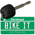 Bike It Vermont License Plate Tag Novelty Key Chain KC-10693