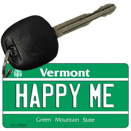 Happy Me Vermont License Plate Tag Novelty Key Chain KC-10694