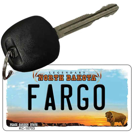 Fargo North Dakota State License Plate Tag Key Chain KC-10703