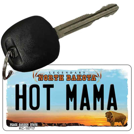 Hot Mama North Dakota State License Plate Tag Key Chain KC-10717