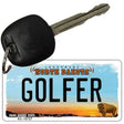 Golfer North Dakota State License Plate Tag Key Chain KC-10727