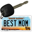 Best Mom North Dakota State License Plate Tag Key Chain KC-10731