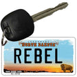 Rebel North Dakota State License Plate Tag Key Chain KC-10733