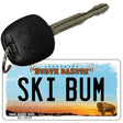 Ski Bum North Dakota State License Plate Tag Key Chain KC-10737