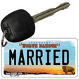 Married North Dakota State License Plate Tag Key Chain KC-10740