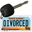 Divorced North Dakota State License Plate Tag Key Chain KC-10741