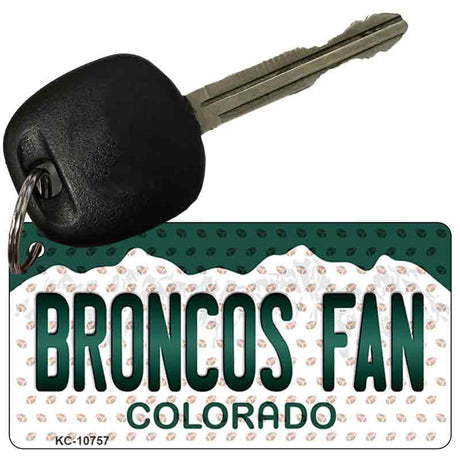 Broncos Fan Colorado State License Plate Novelty Metal Key Chain KC-10757