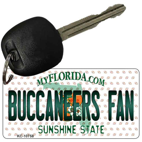 Buccaneers Fan Florida State License Plate Tag Key Chain KC-10758