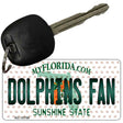 Dolphins Fan Florida State License Plate Tag Key Chain KC-10759