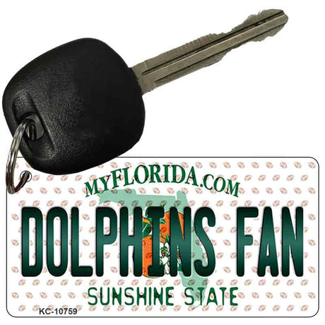 Dolphins Fan Florida State License Plate Tag Key Chain KC-10759