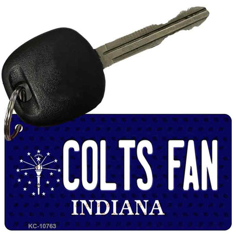 Colts Fan Indiana State License Plate Tag Key Chain KC-10763